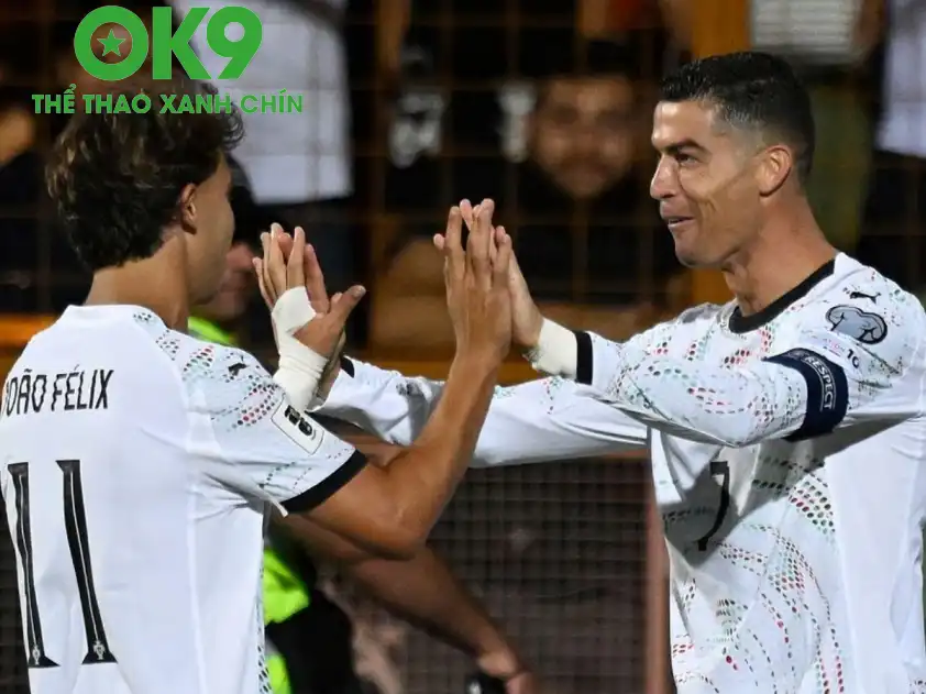 Bộ đôi Ronaldo và Felix đang trở nên vô cùng ăn ý trong thời gian gần đây (Ảnh: Goal) Bộ đôi Ronaldo và Felix đang trở nên vô cùng ăn ý trong thời gian gần đây (Ảnh: Goal)