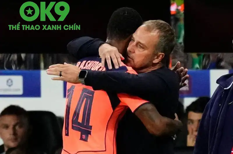 Flick rất thích Rashford nhưng luôn đề cao tính kỷ luật - Ảnh: @FabrizioRomano